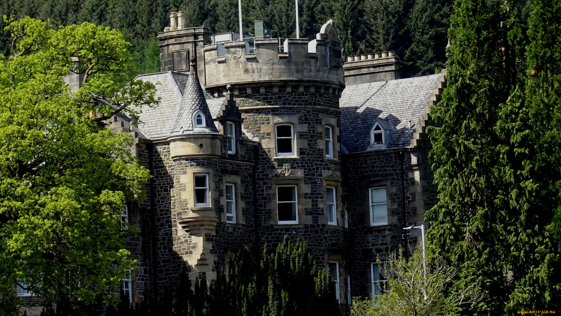 loch, lomond, castle, города, -, дворцы, , замки, , крепости, простор