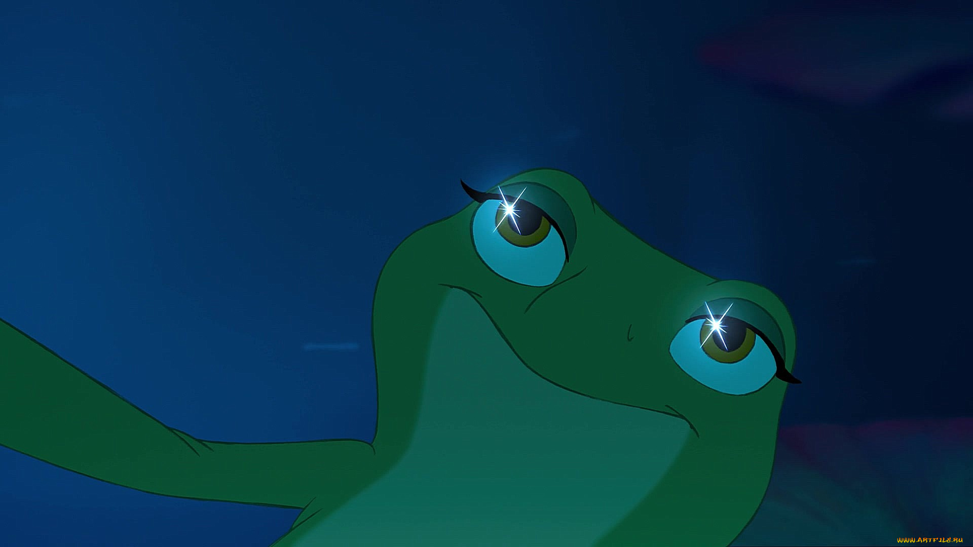 мультфильмы, the, princess, and, the, frog, искра, лягушка, взгляд
