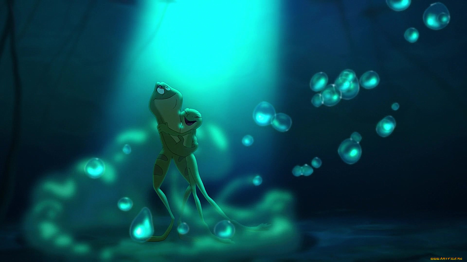 мультфильмы, the, princess, and, the, frog, капли, луч, лягушка