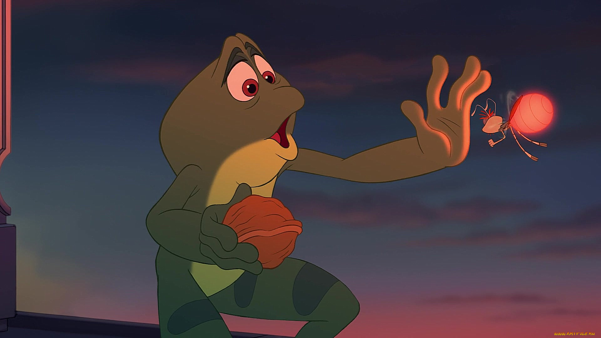 мультфильмы, the, princess, and, the, frog, орех, лягушка, светлячок