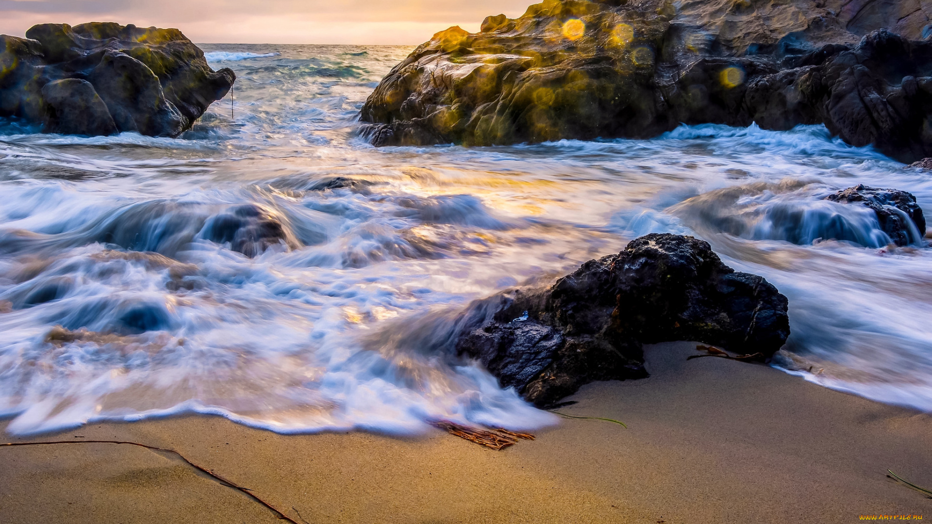 природа, побережье, море, берег