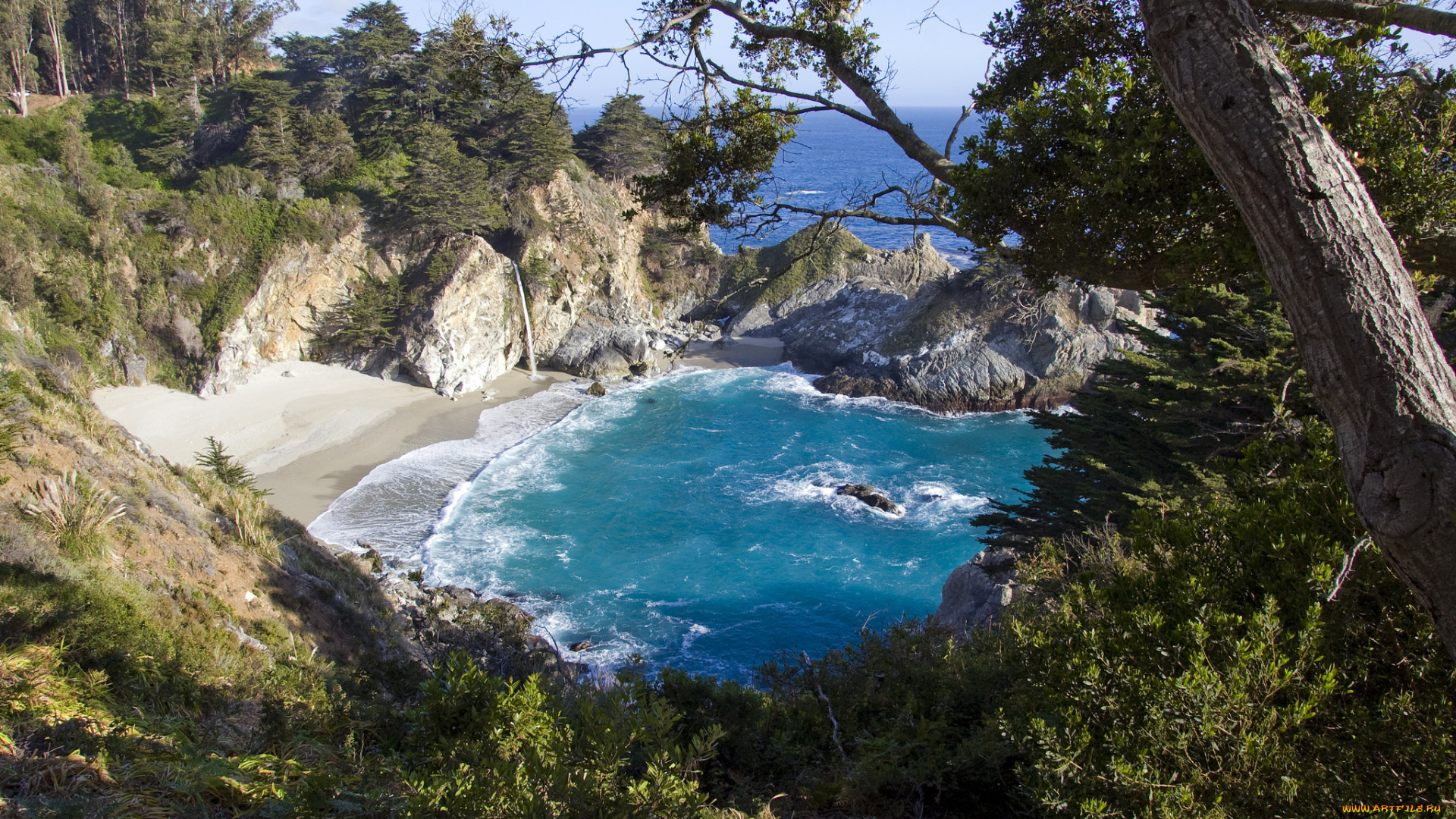 природа, побережье, море, берег