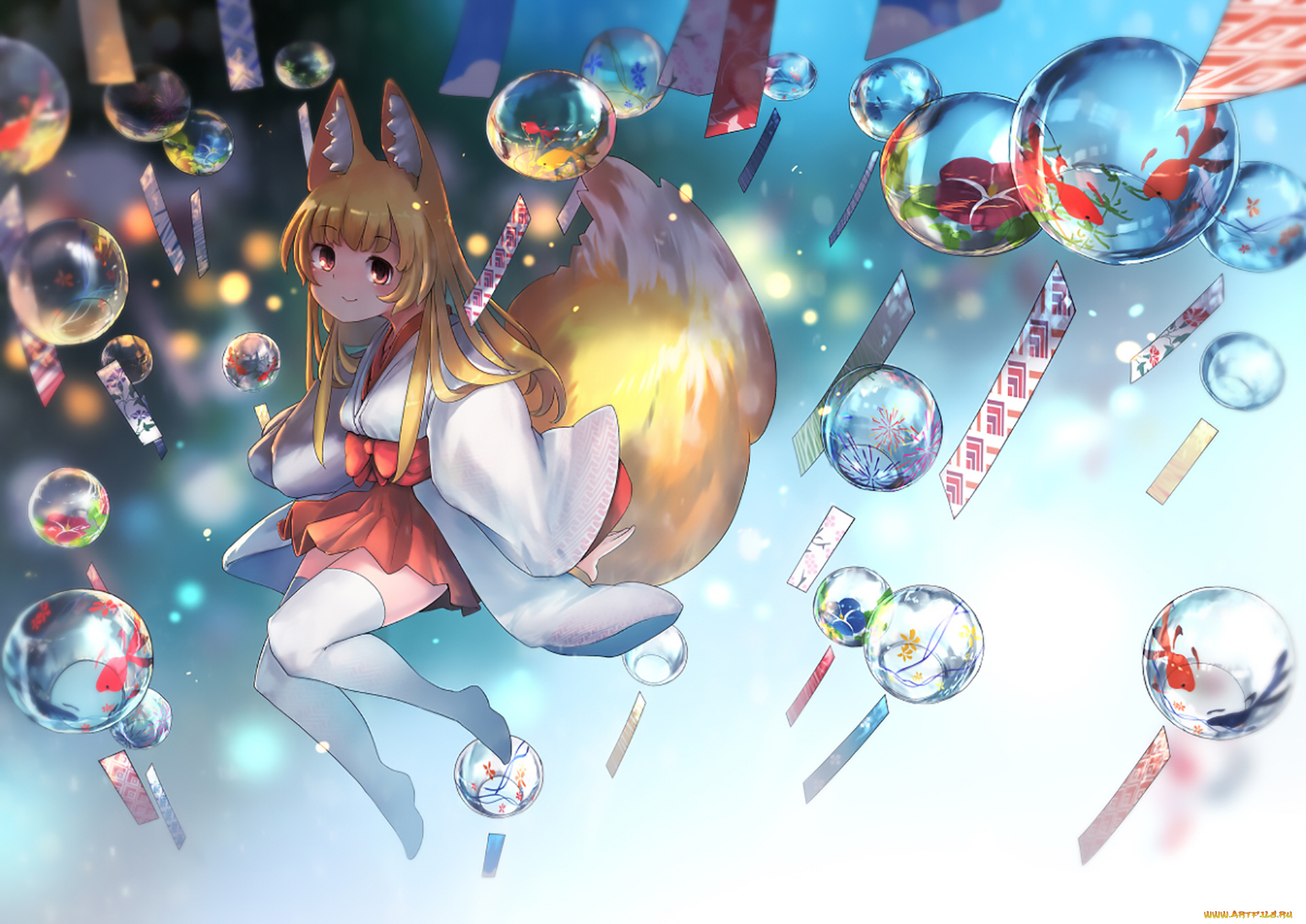 аниме, животные, , существа, девушка