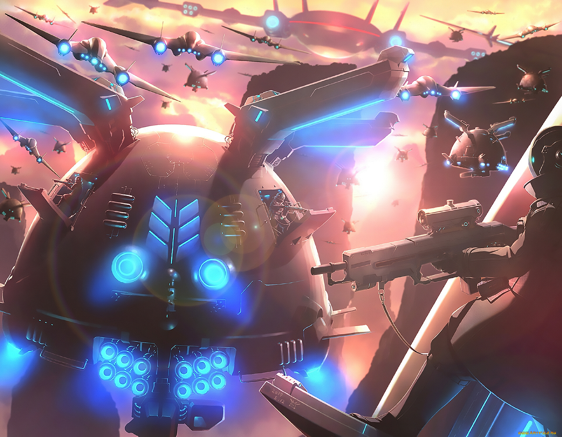 аниме, оружие, , техника, , технологии, робот