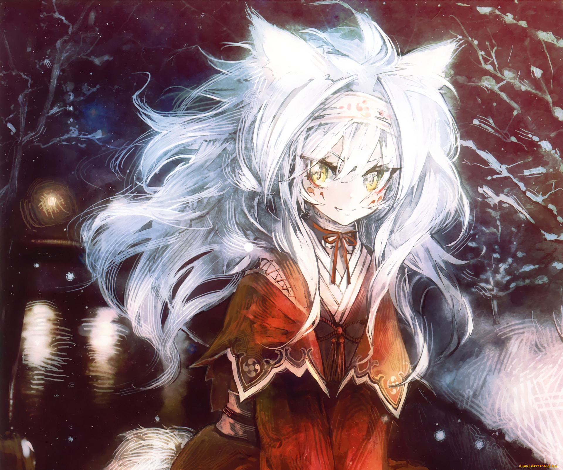 аниме, животные, , существа, девушка