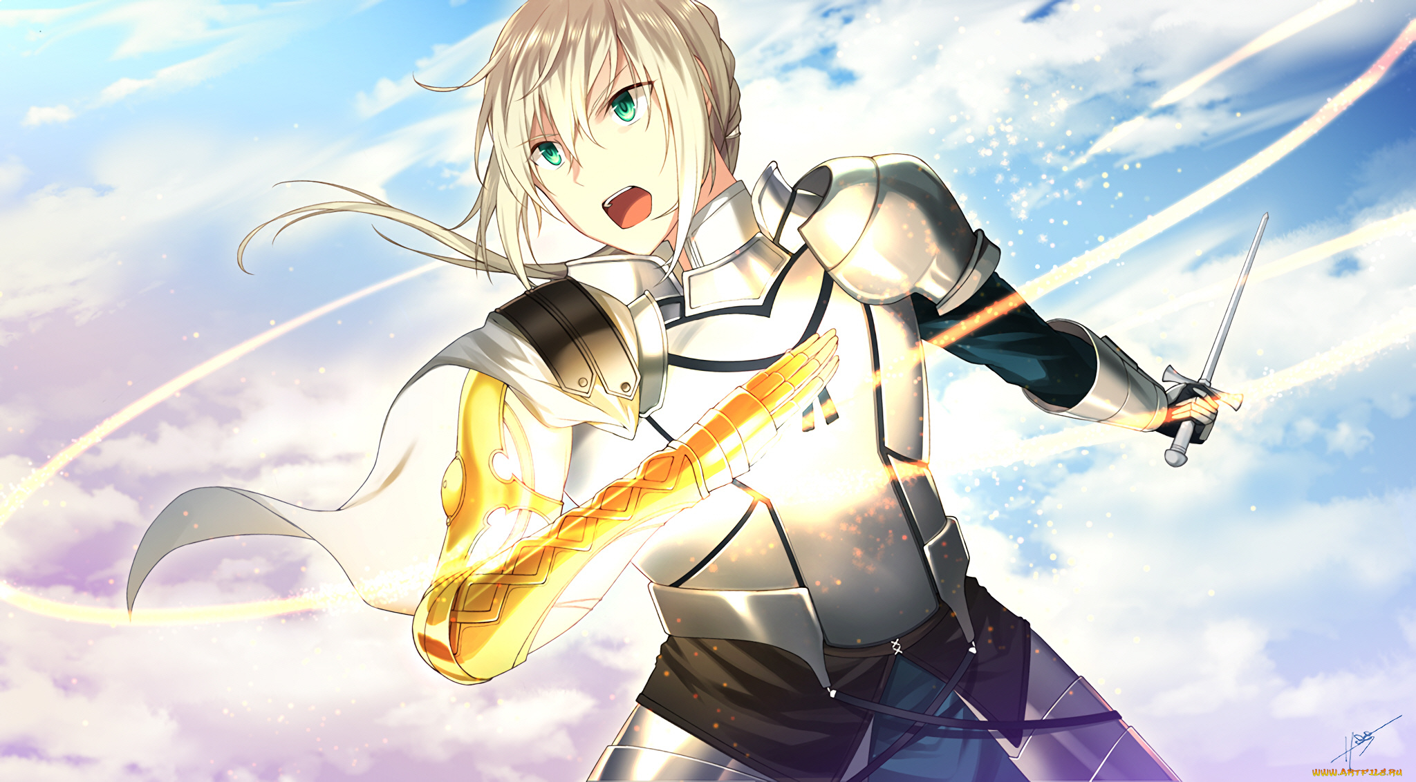 аниме, fate, stay, night, сейбер