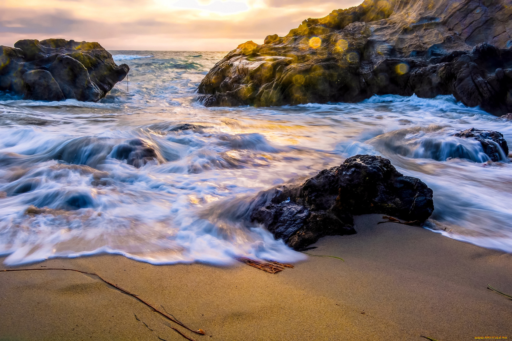 природа, побережье, море, берег