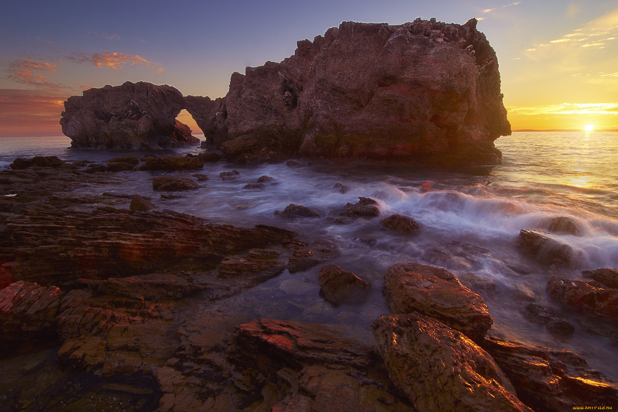 природа, побережье, море, берег