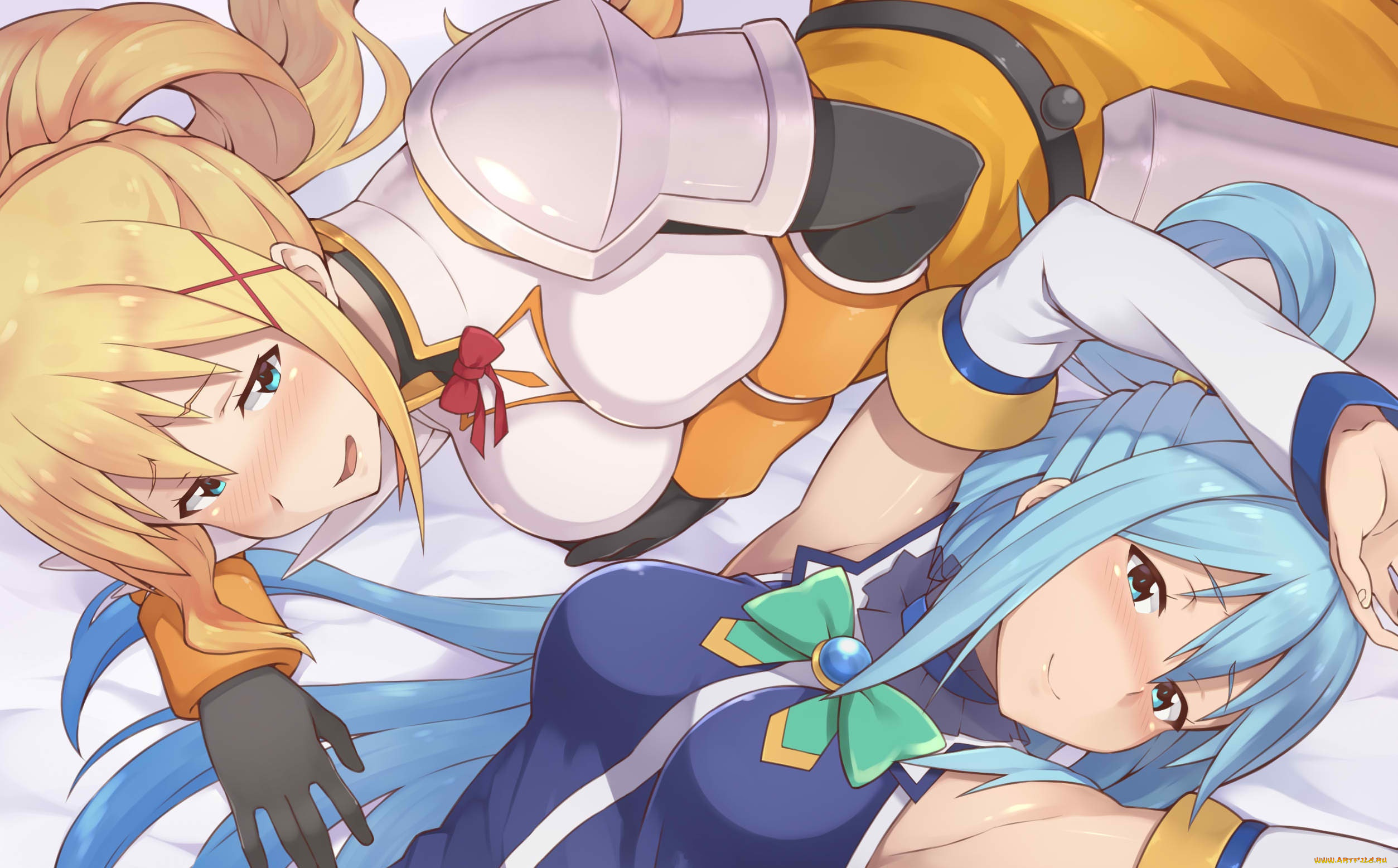 аниме, kono, subarashii, sekai, ni, shukufuku, wo, фон, взгляд, девушки