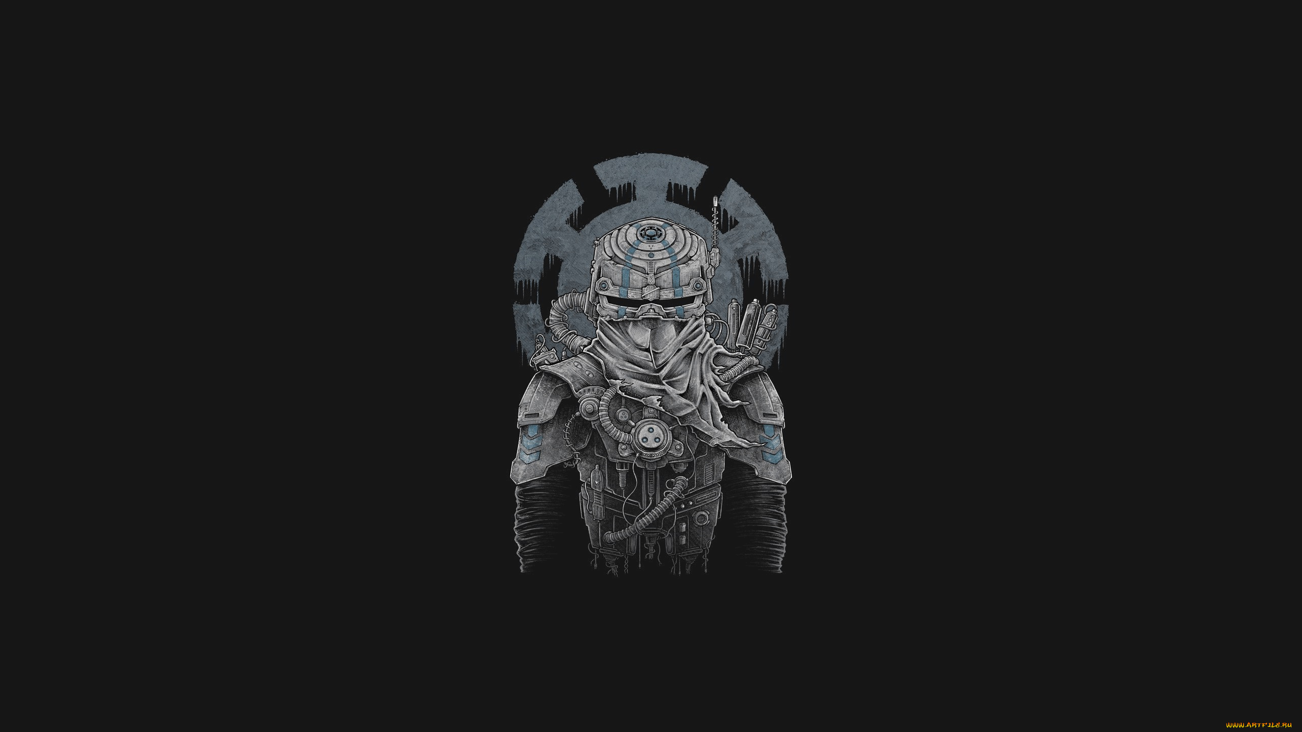 рисованное, минимализм, ниндзя