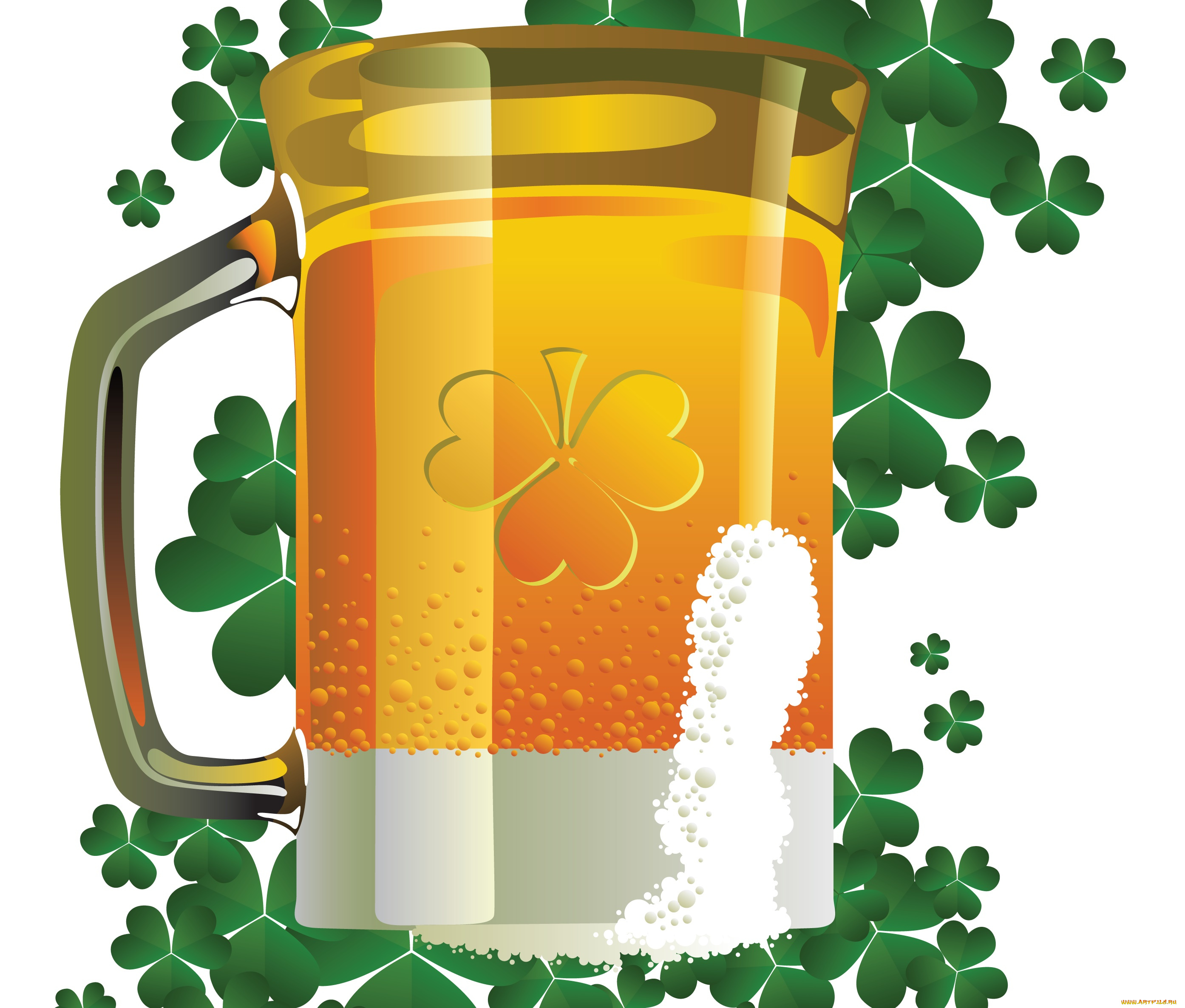 праздничные, день, святого, патрика, бокал, пиво