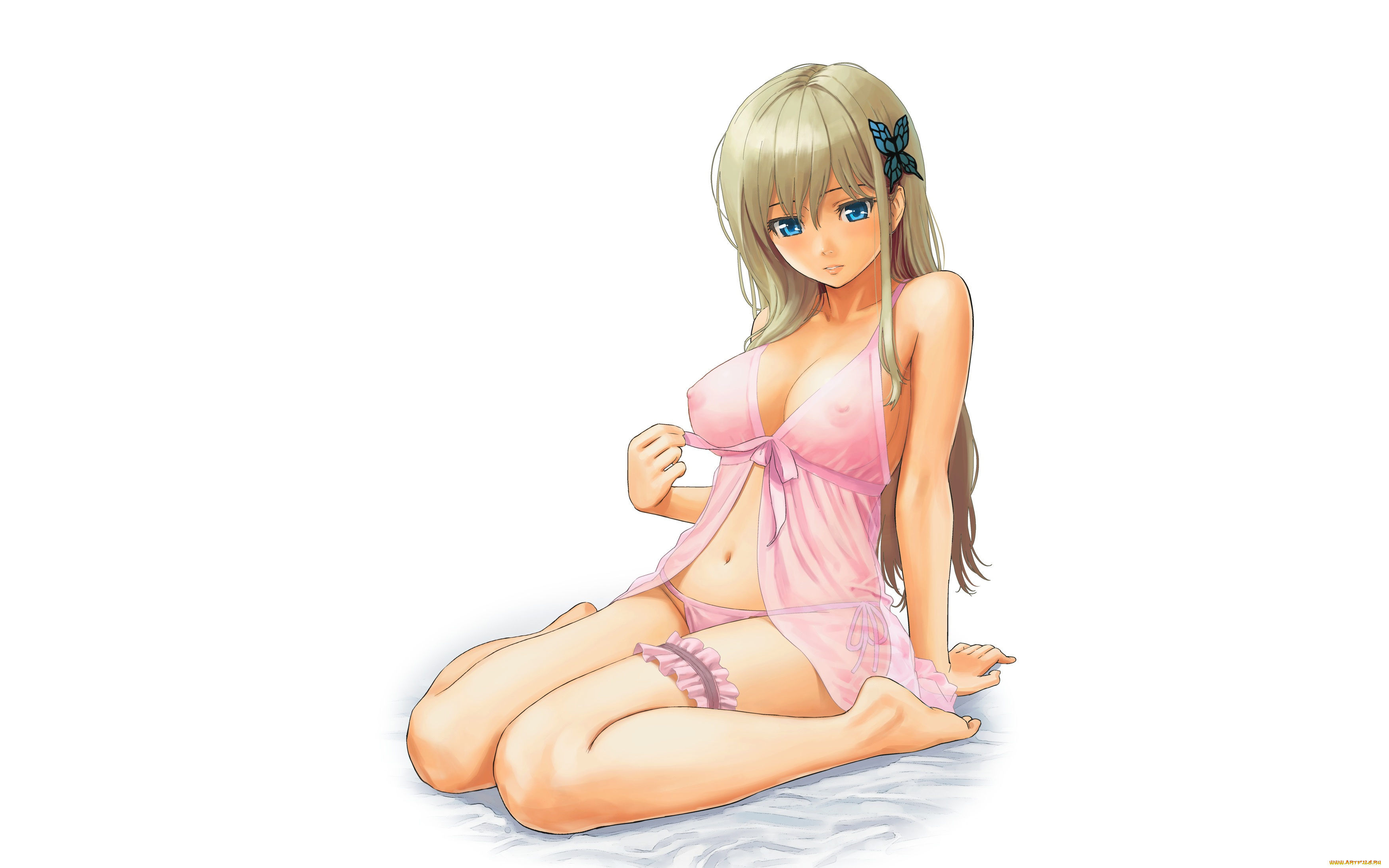 аниме, boku, wa, tomodachi, ga, sukunai, девушка, взгляд, фон