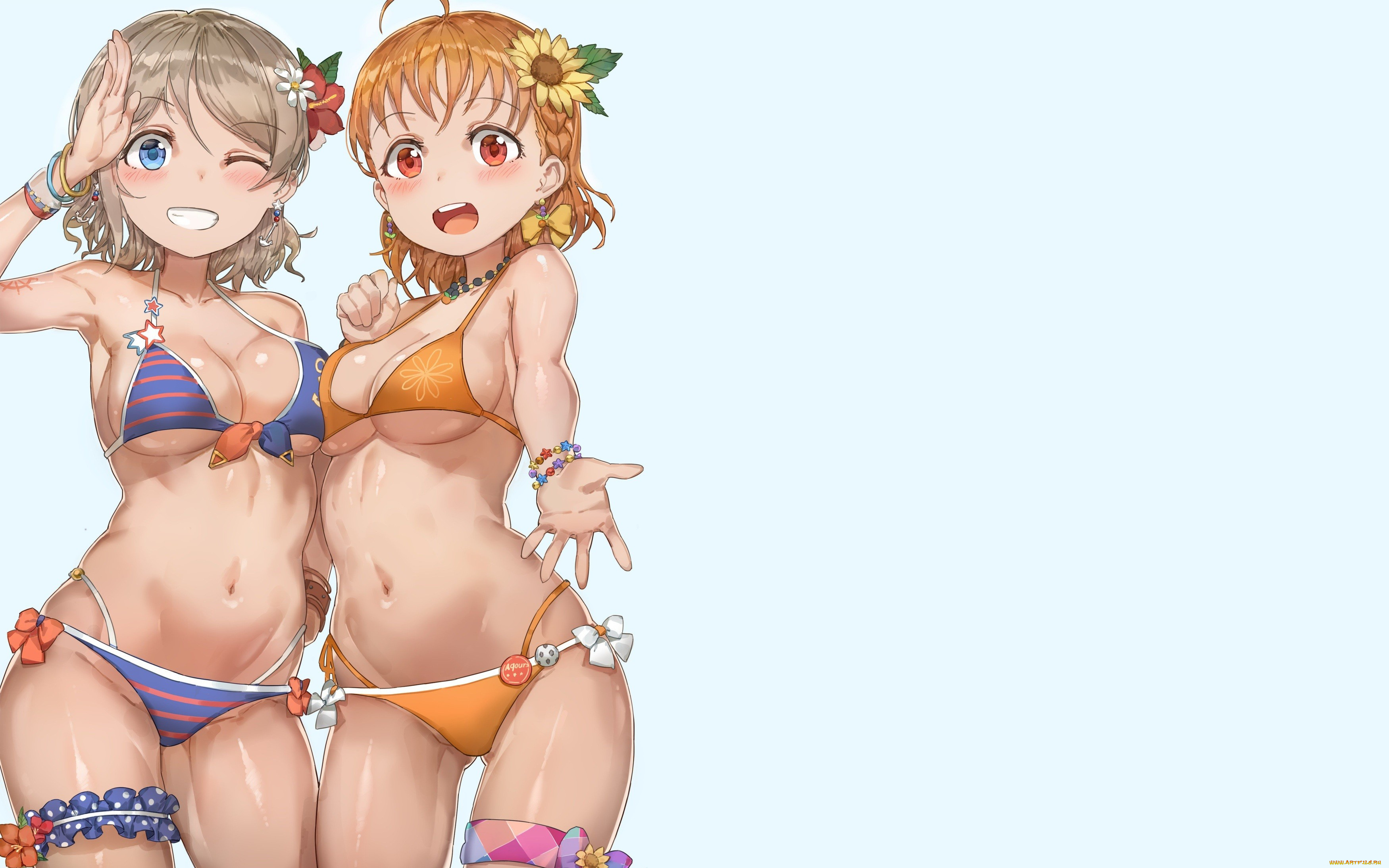 аниме, unknown, , другое, takami, w, atanabe, you, yohan, chika