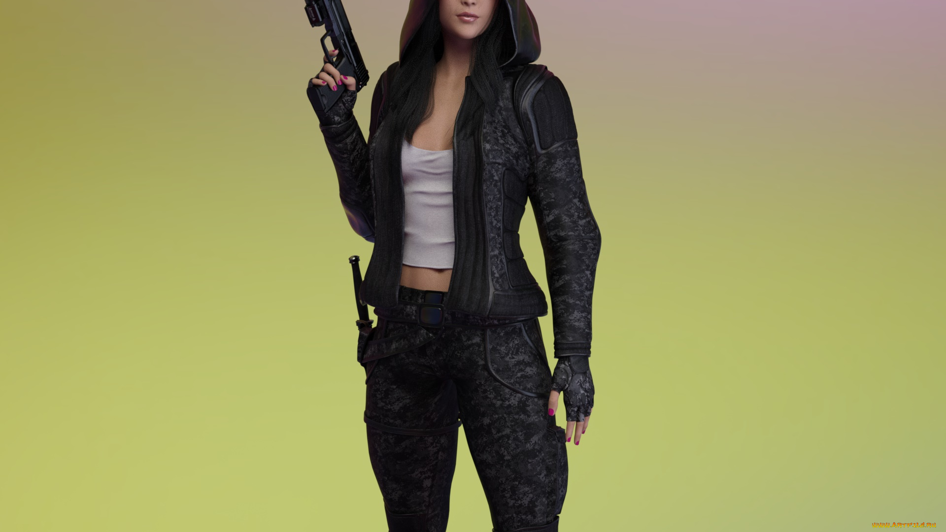 3д, графика, фантазия, , fantasy, фон, взгляд, девушка