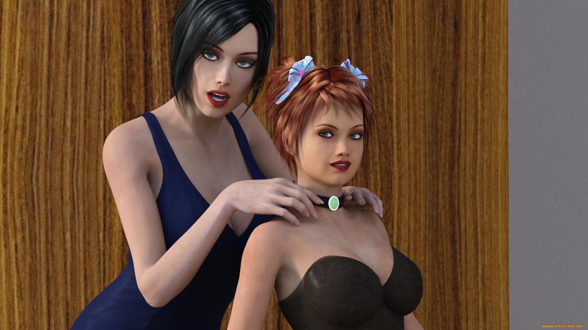 3д, графика, фантазия, , fantasy, взгляд, фон, девушки