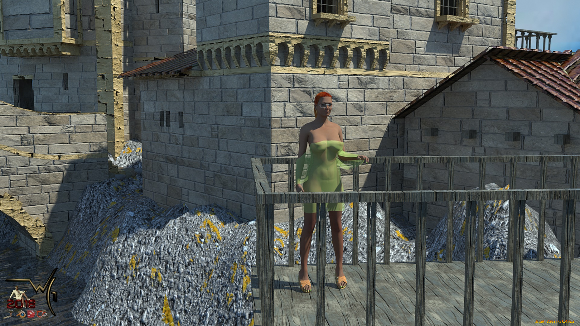 3д, графика, люди, , people, девушка, взгляд, фон