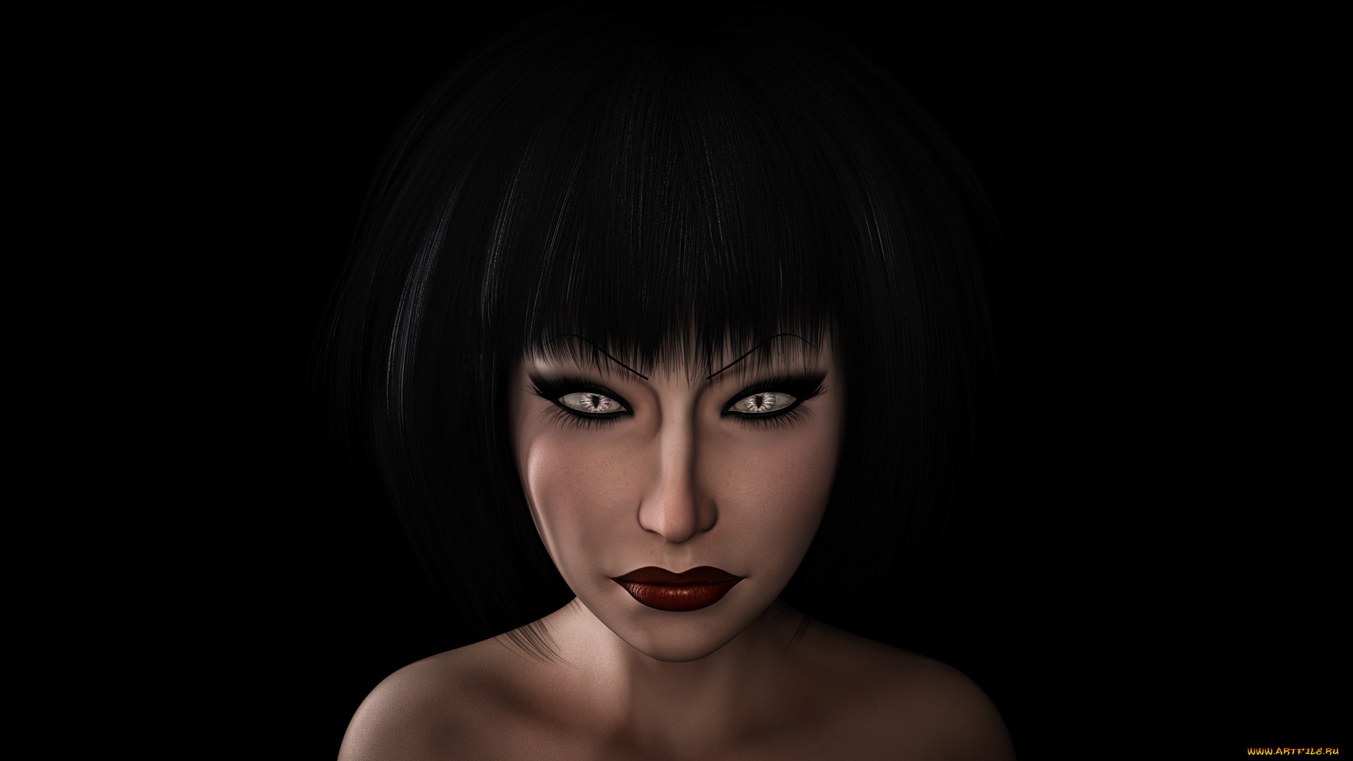 3д, графика, портрет, , portraits, фон, взгляд, девушка