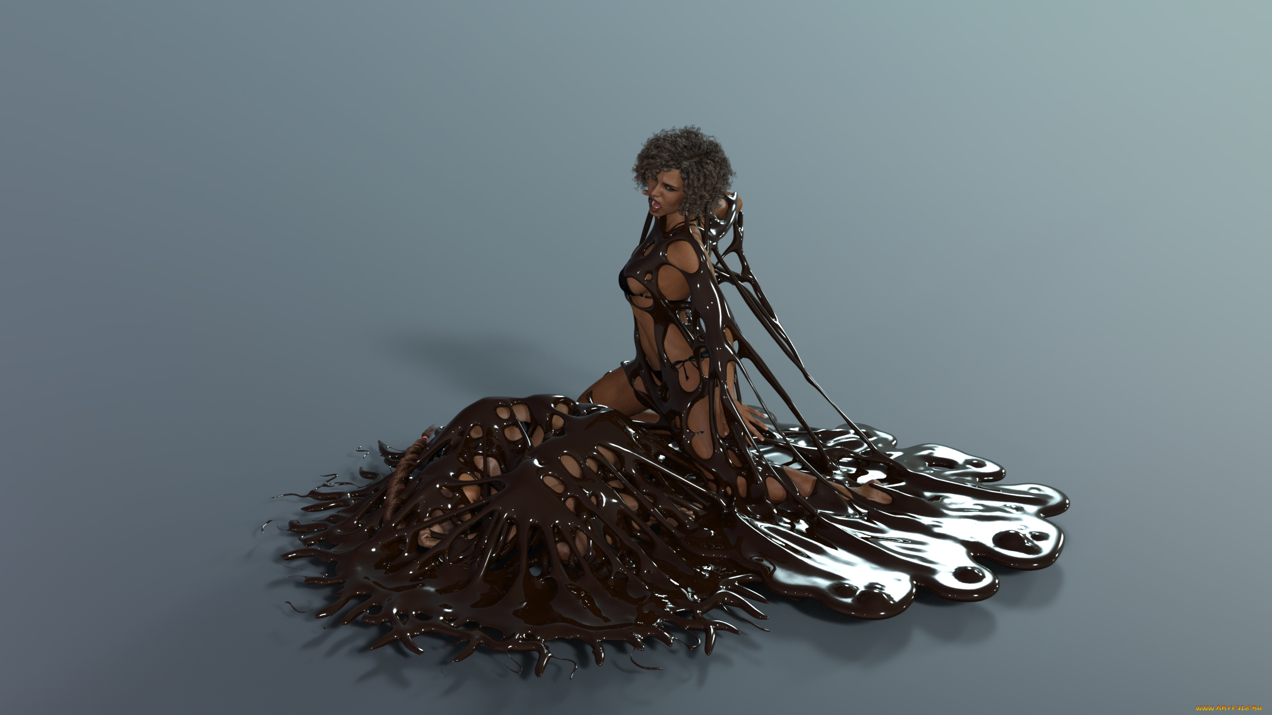 3д, графика, фантазия, , fantasy, фон, взгляд, девушка