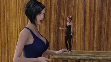 обоя 3д графика, фантазия , fantasy, фон, взгляд, девушки