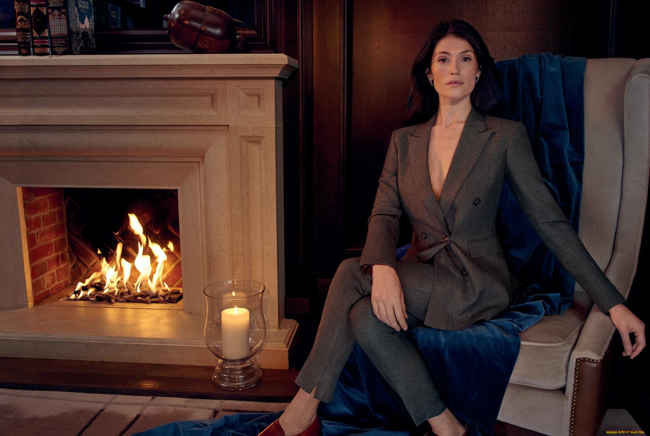 девушки, gemma, arterton, gemma, arterton, джемма, артертон, актриса, костюм, камин