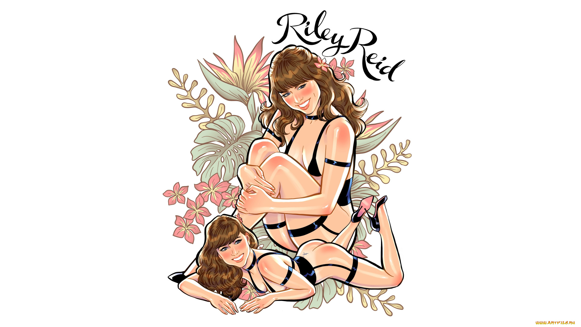 рисованное, люди, riley, reid