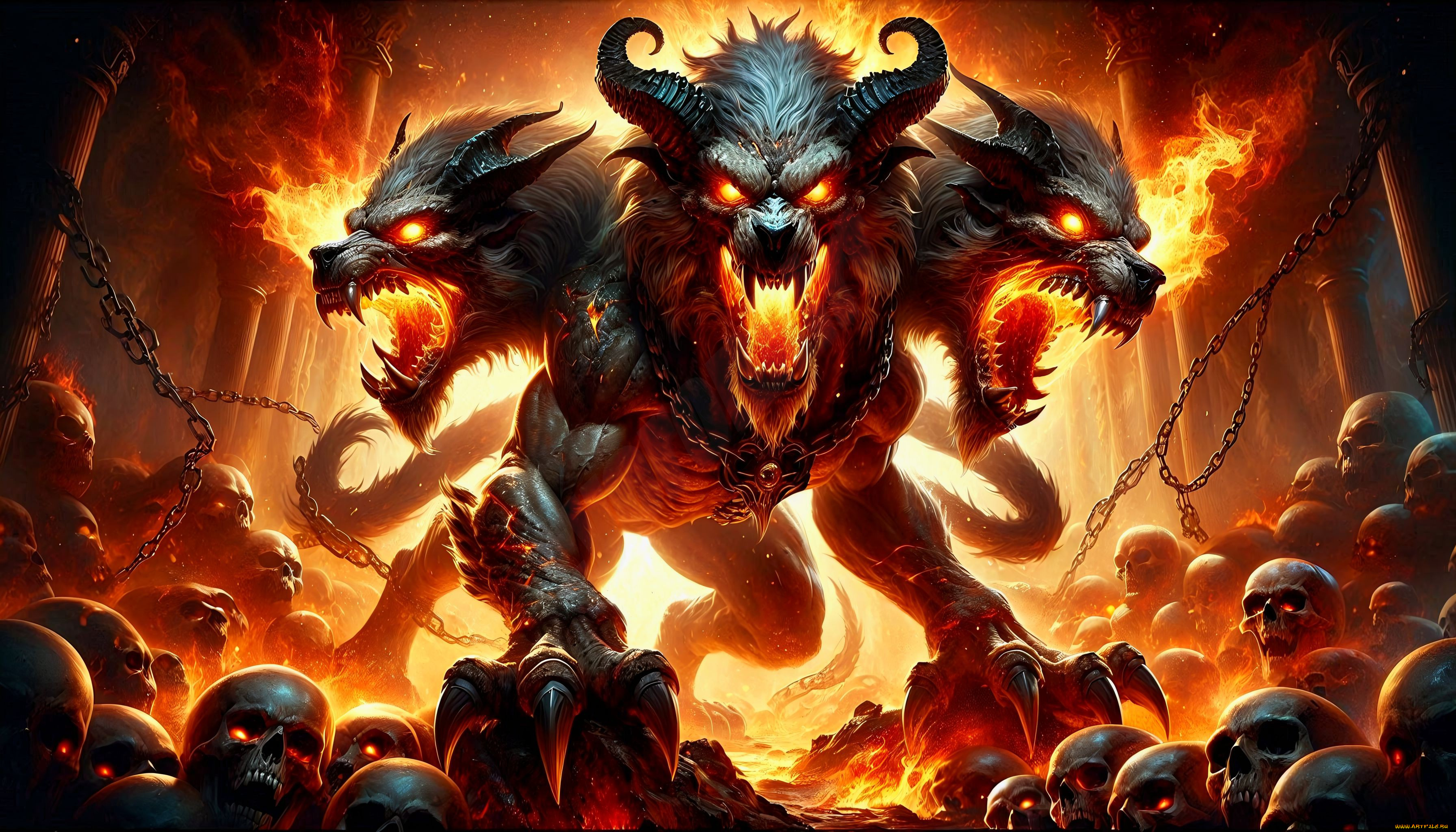 3д, графика, ужас, , horror, цербер