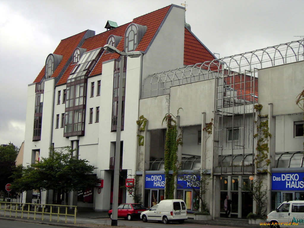 серия, прогулка, по, брауншвейгу, июль, 2005, города, здания, дома