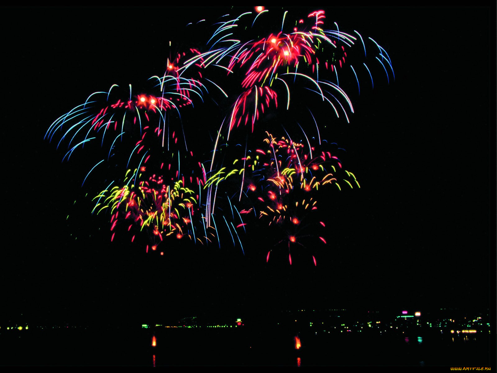 разное, салюты, фейерверки
