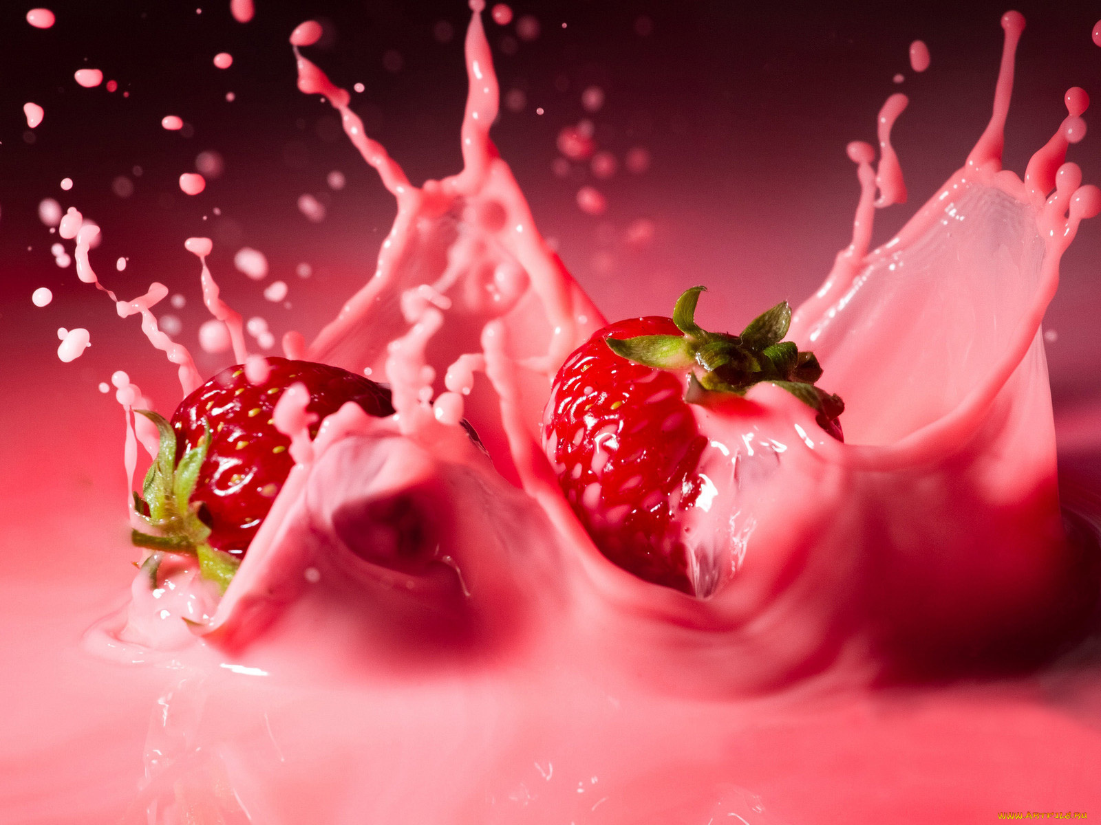 еда, клубника, земляника