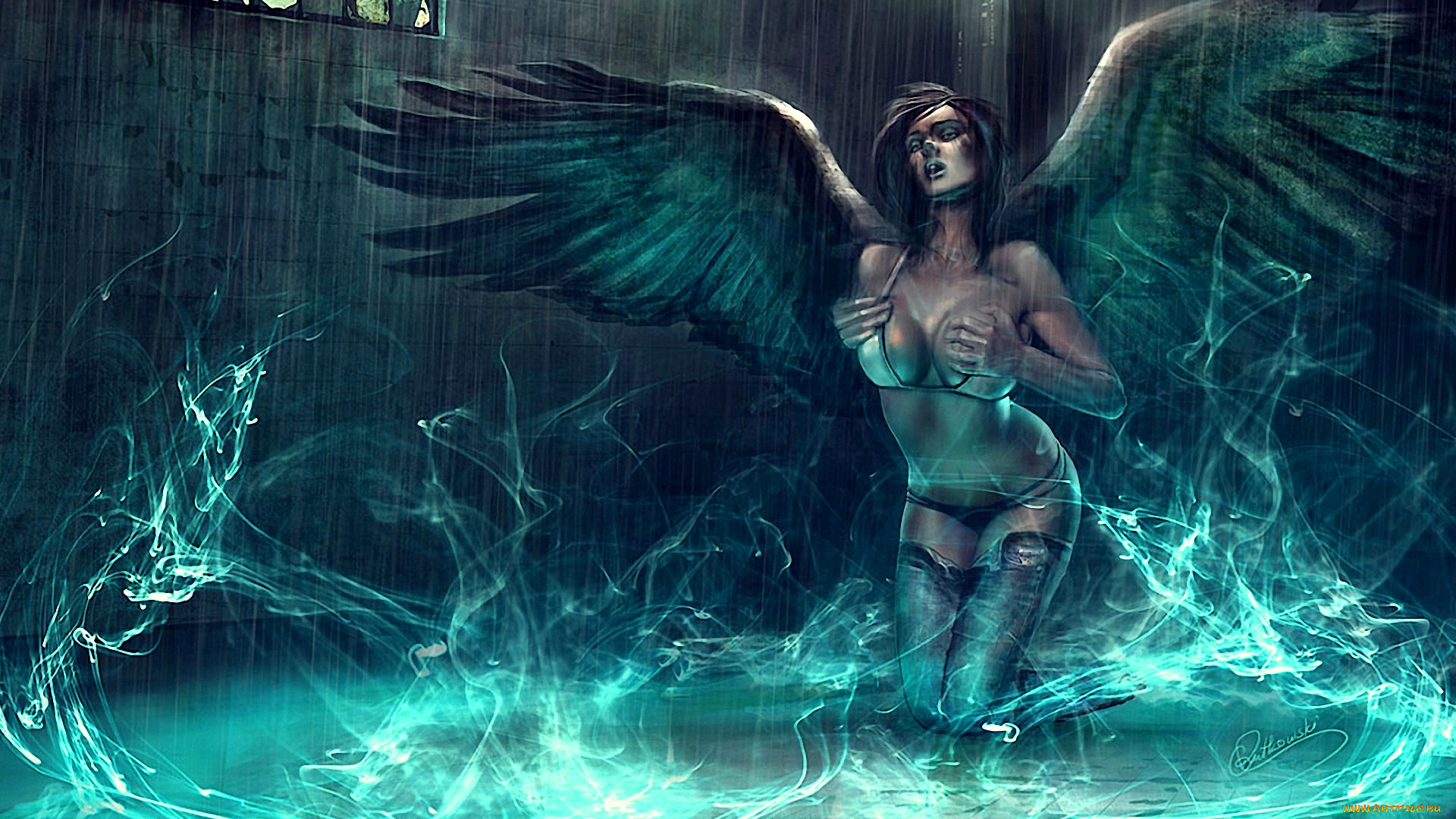 rain, фэнтези, ангелы