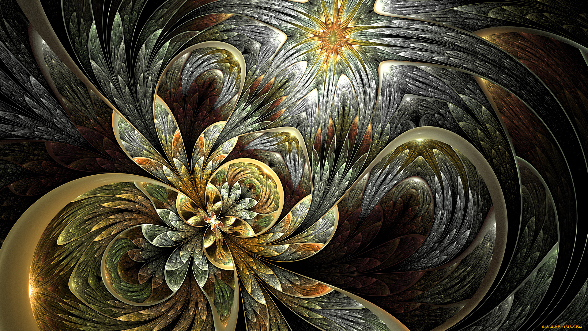 3д, графика, фракталы, , fractal, цвета, фон, узор