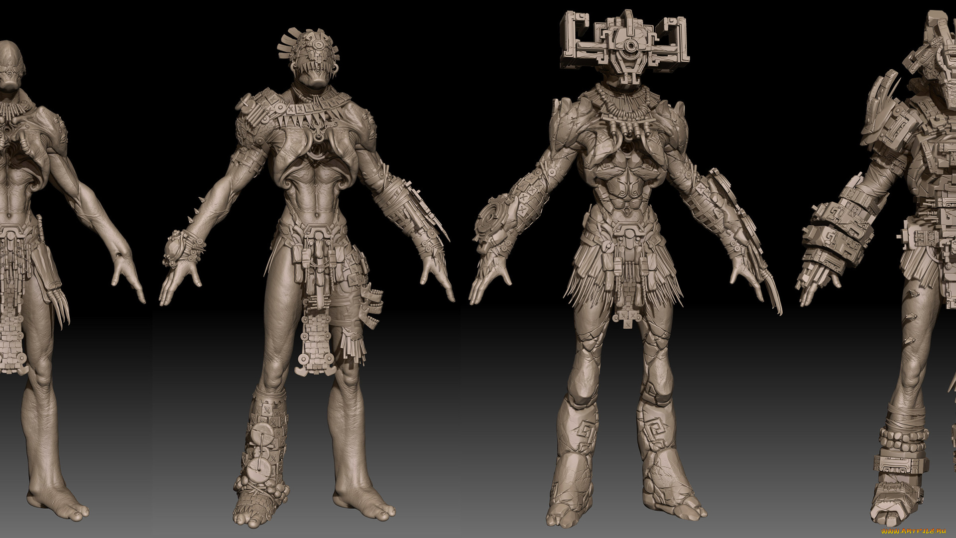 3д, графика, _science, fiction, робот