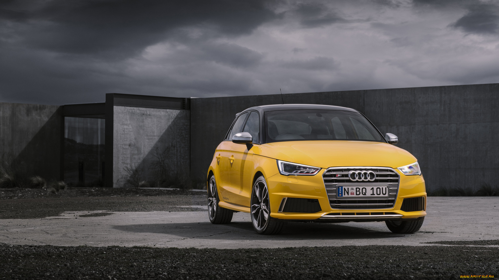 автомобили, audi, желтый, 2014г, au-spec, sportback, s1