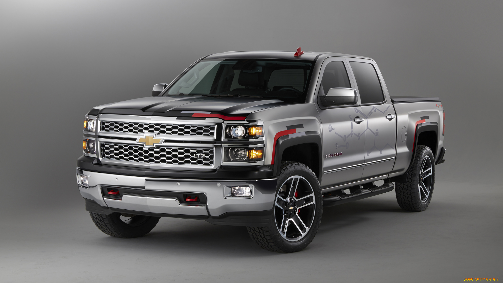 автомобили, chevrolet, silverado, серый, 2014, concept, toughnology