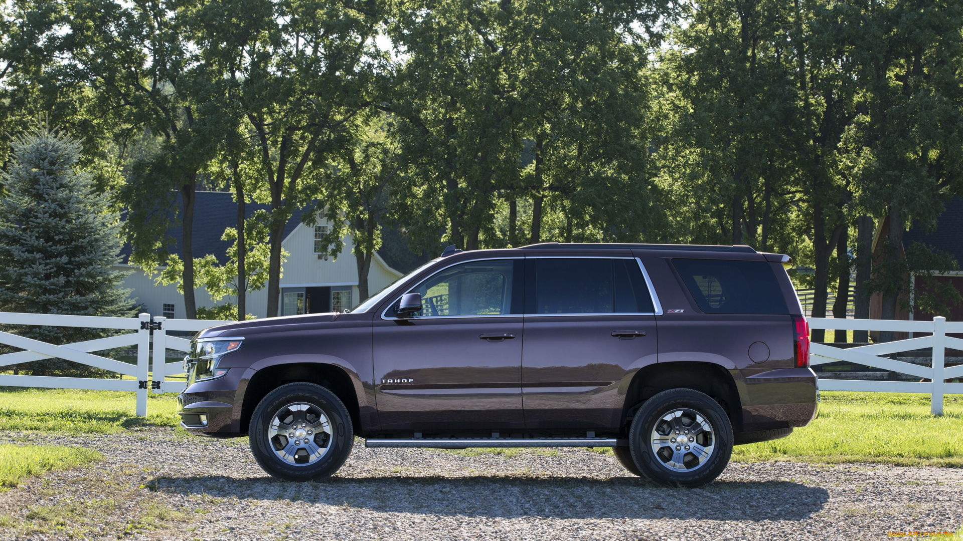 автомобили, chevrolet, tahoe, 2015г, z71, темный