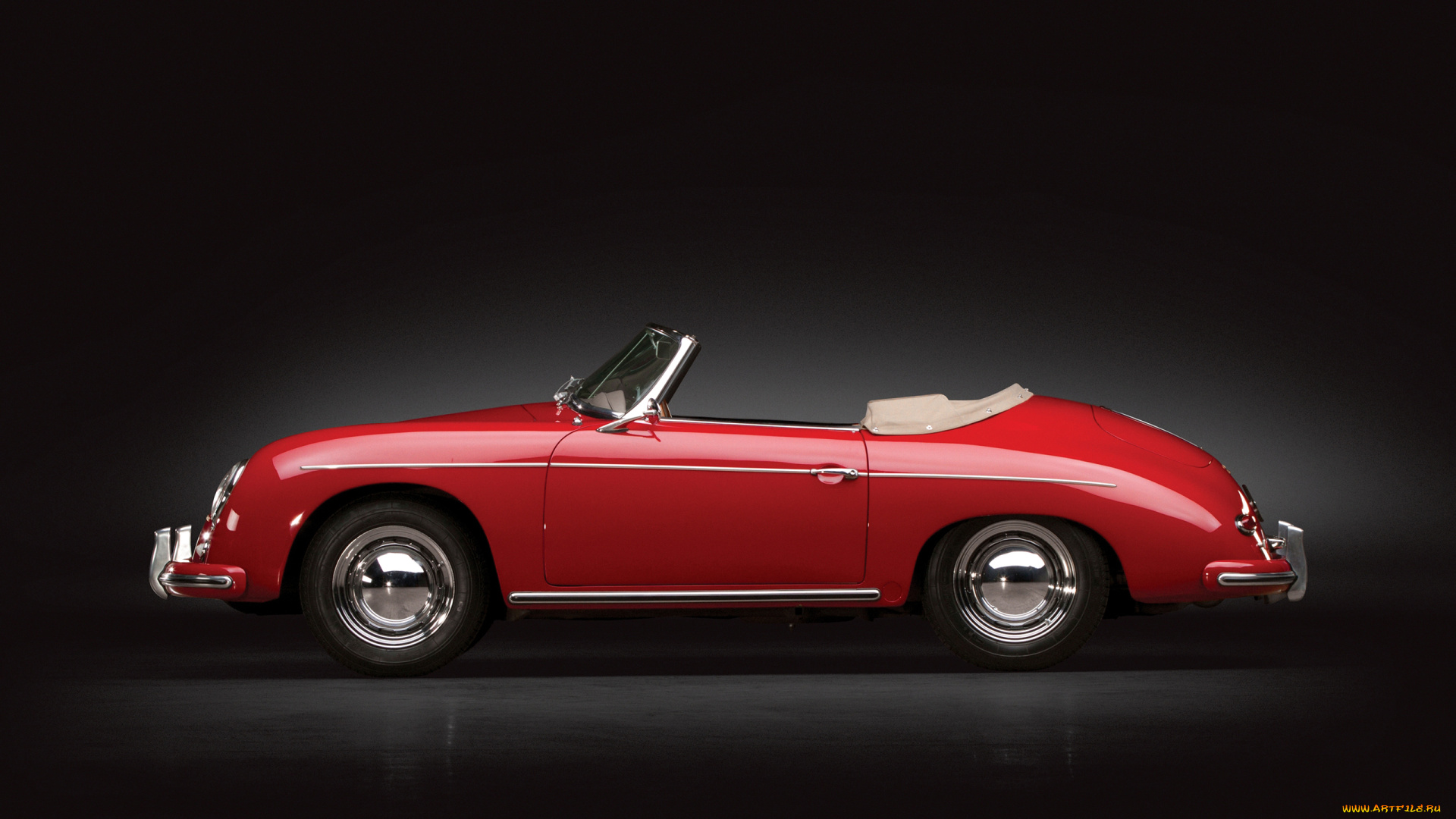 автомобили, porsche, 1600, t2, convertible, d, красный, 1958г, 356a