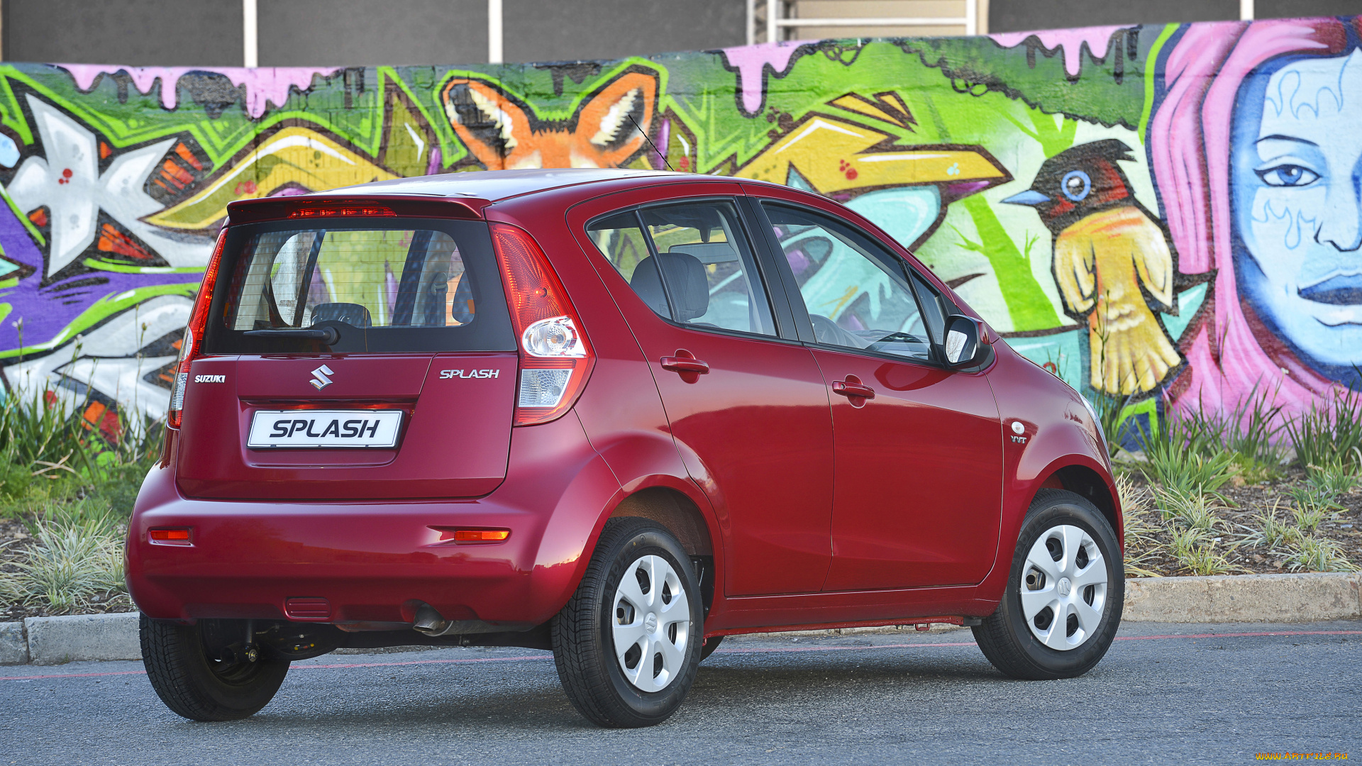 автомобили, suzuki, splash, za-spec, 2014г, красный