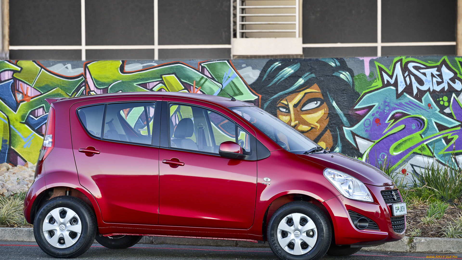 автомобили, suzuki, splash, za-spec, 2014г, красный