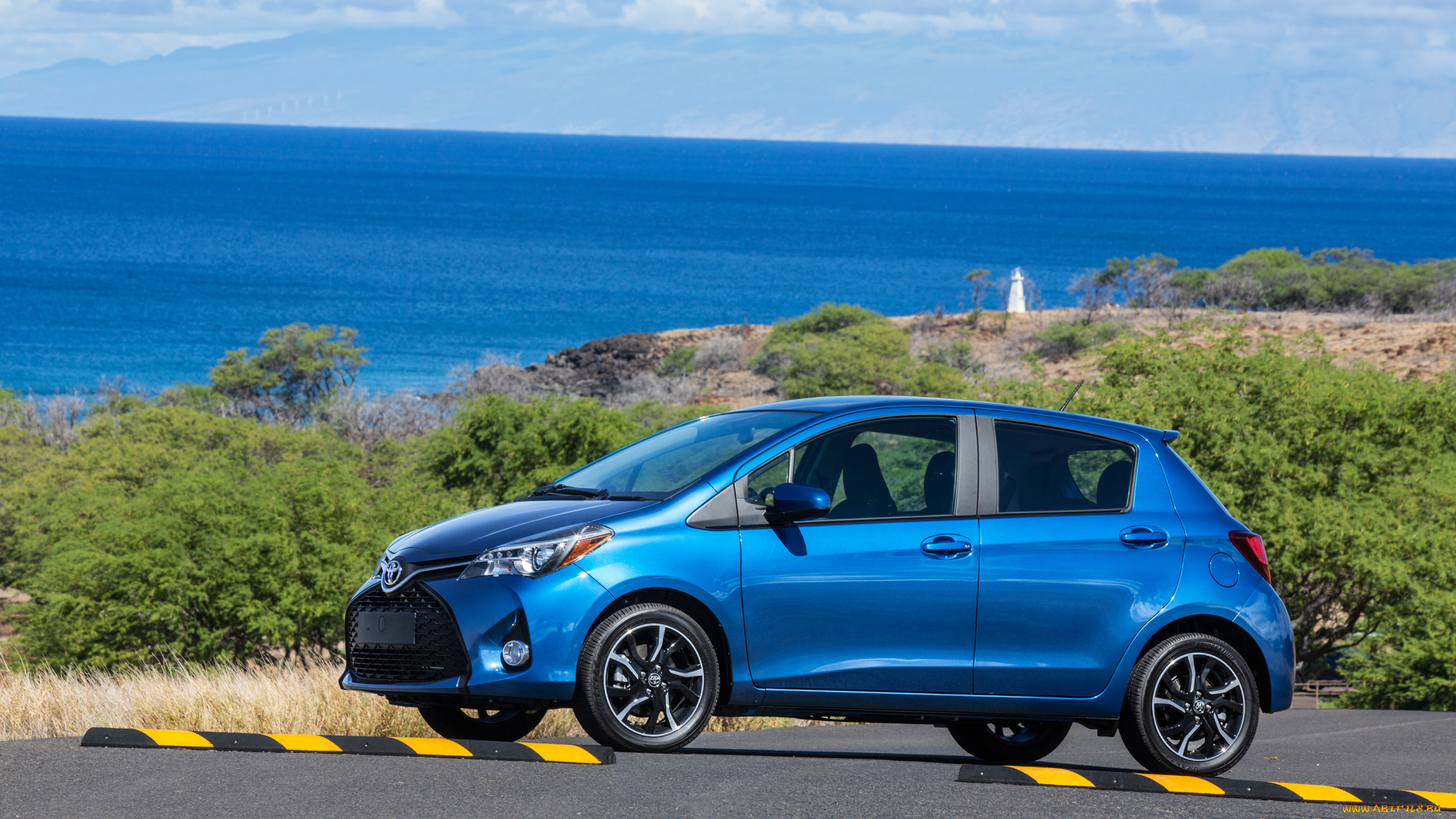 автомобили, toyota, se, yaris, синий, us-spec, 5-door, 2015г