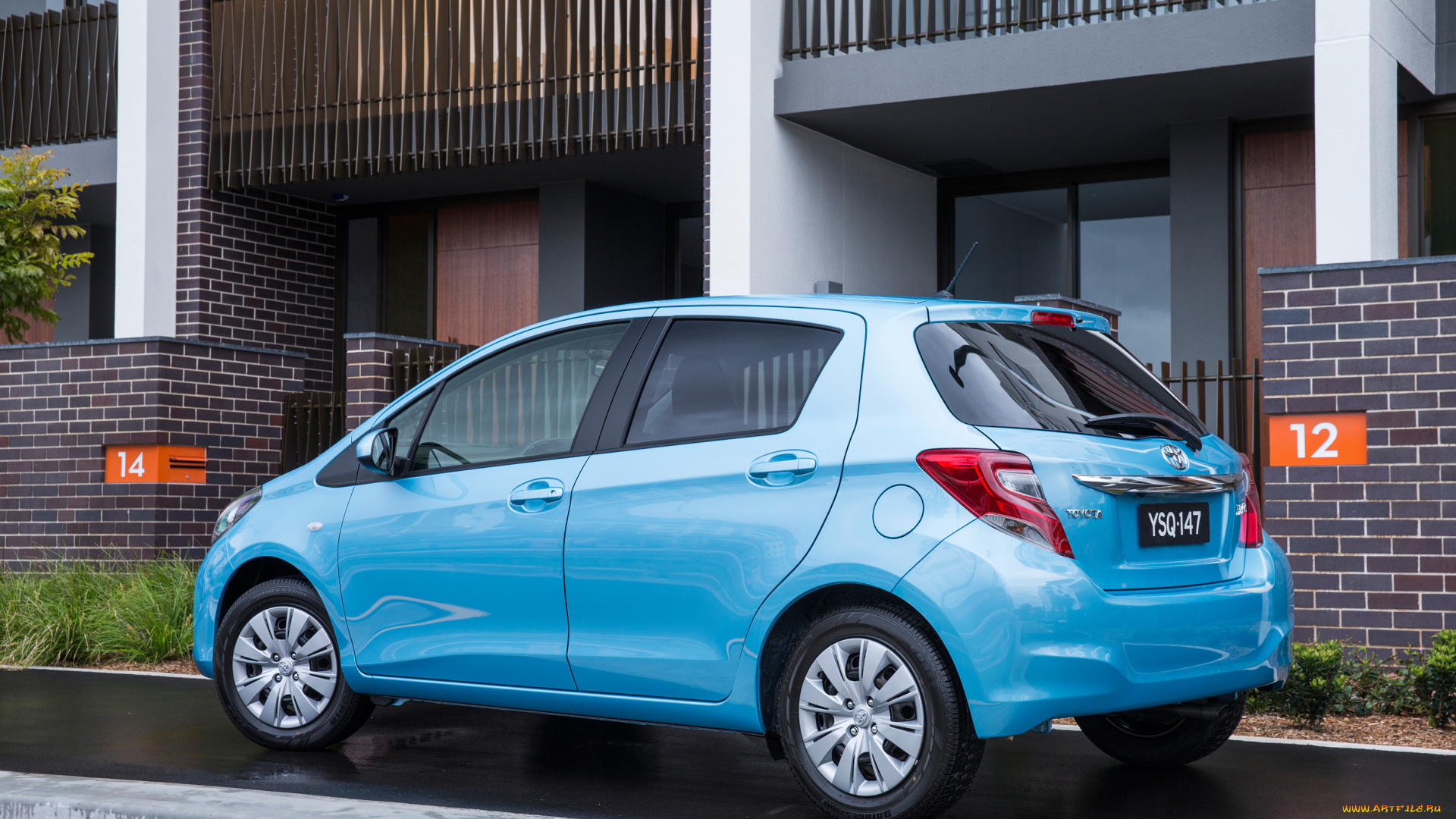 автомобили, toyota, sx, yaris, синий, 2014г