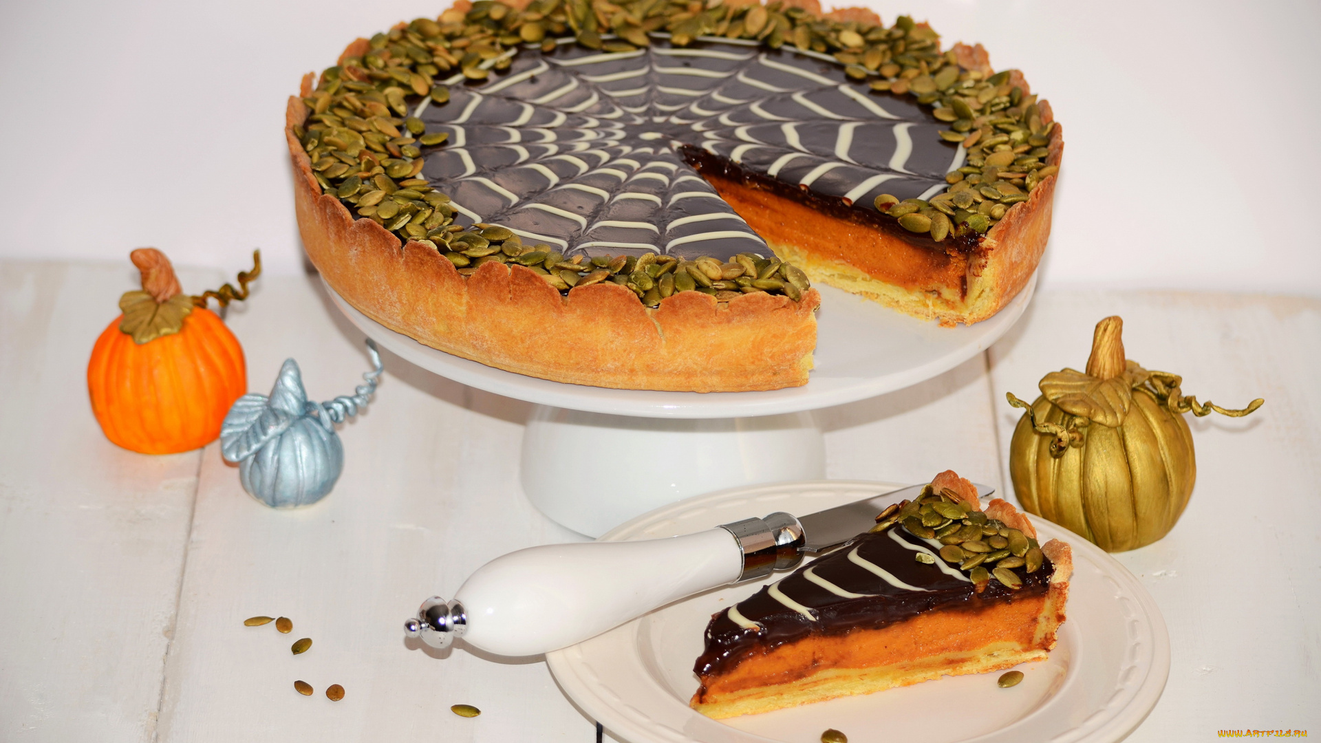 еда, торты, торт, тыква, украшения