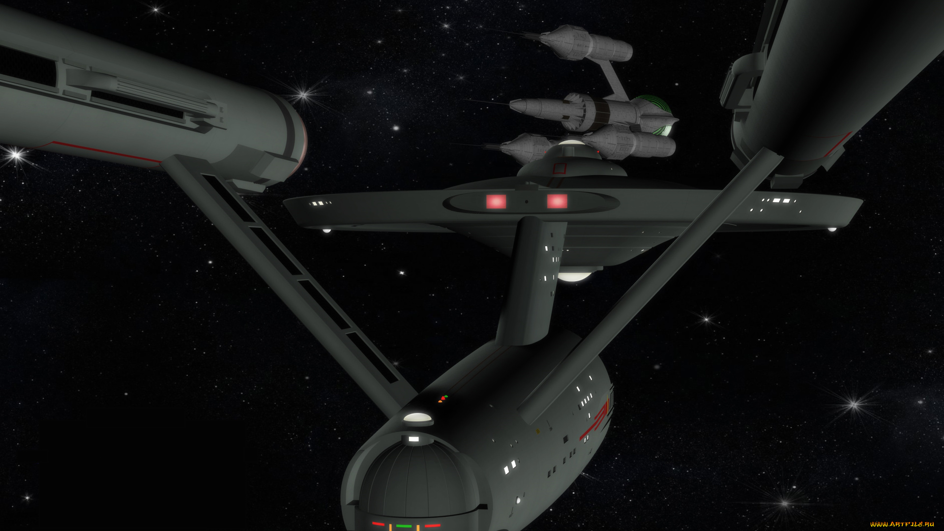 космос, арт, космический, корабль, вселенная, звезды