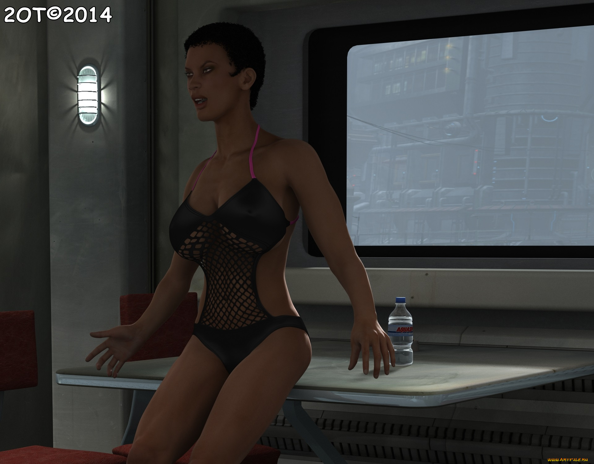 3д, графика, люди, , people, купальник, фон, взгляд, девушка