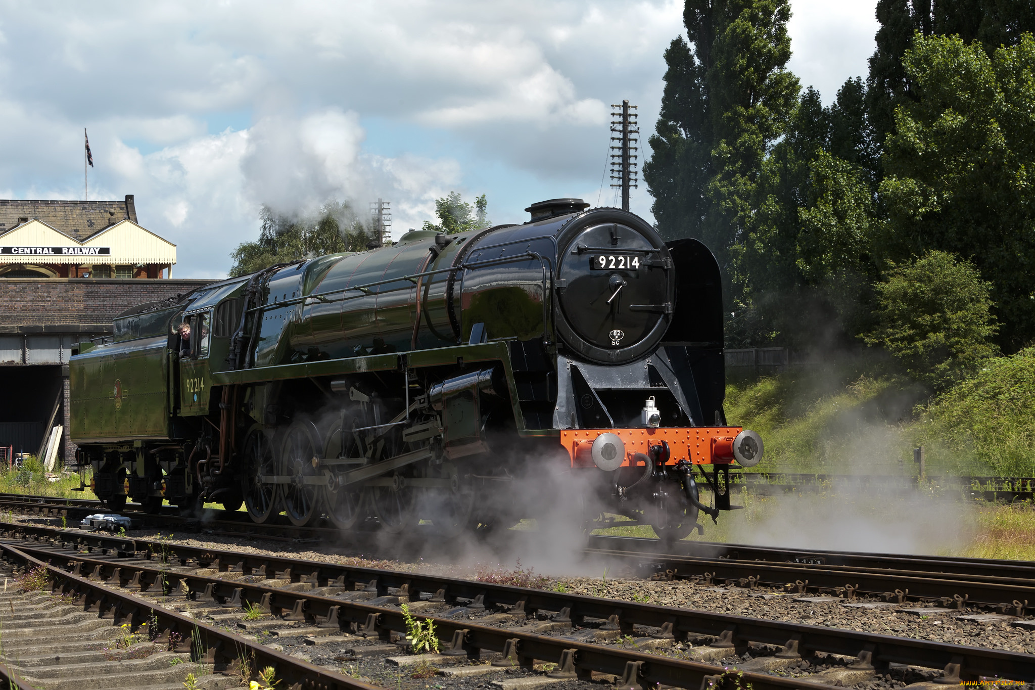 техника, паровозы, паровоз, рельсы, дорога, железная