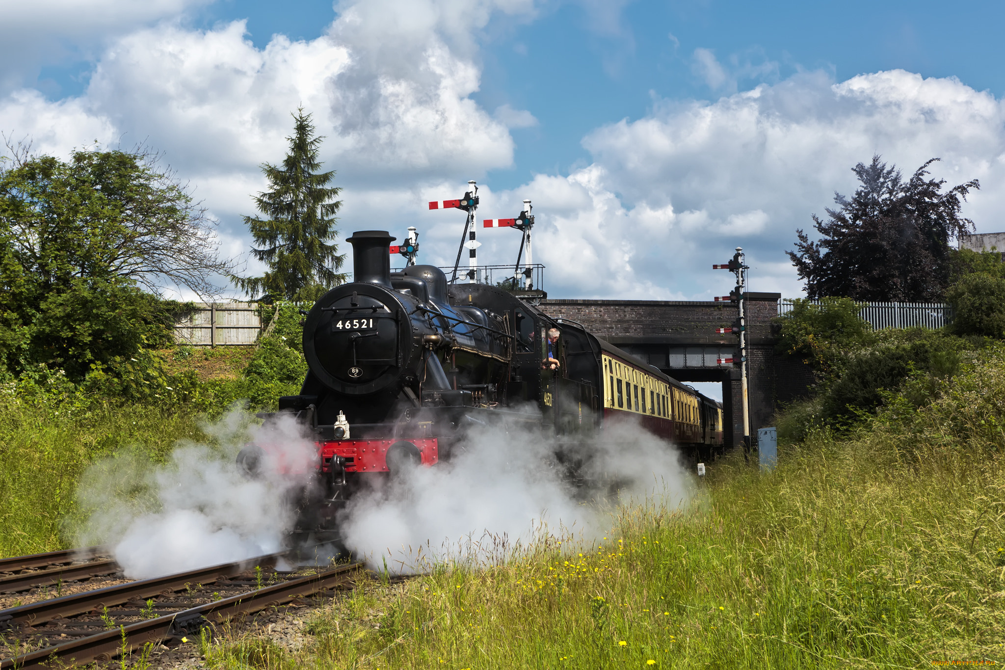 техника, паровозы, паровоз, рельсы, железная, дорога