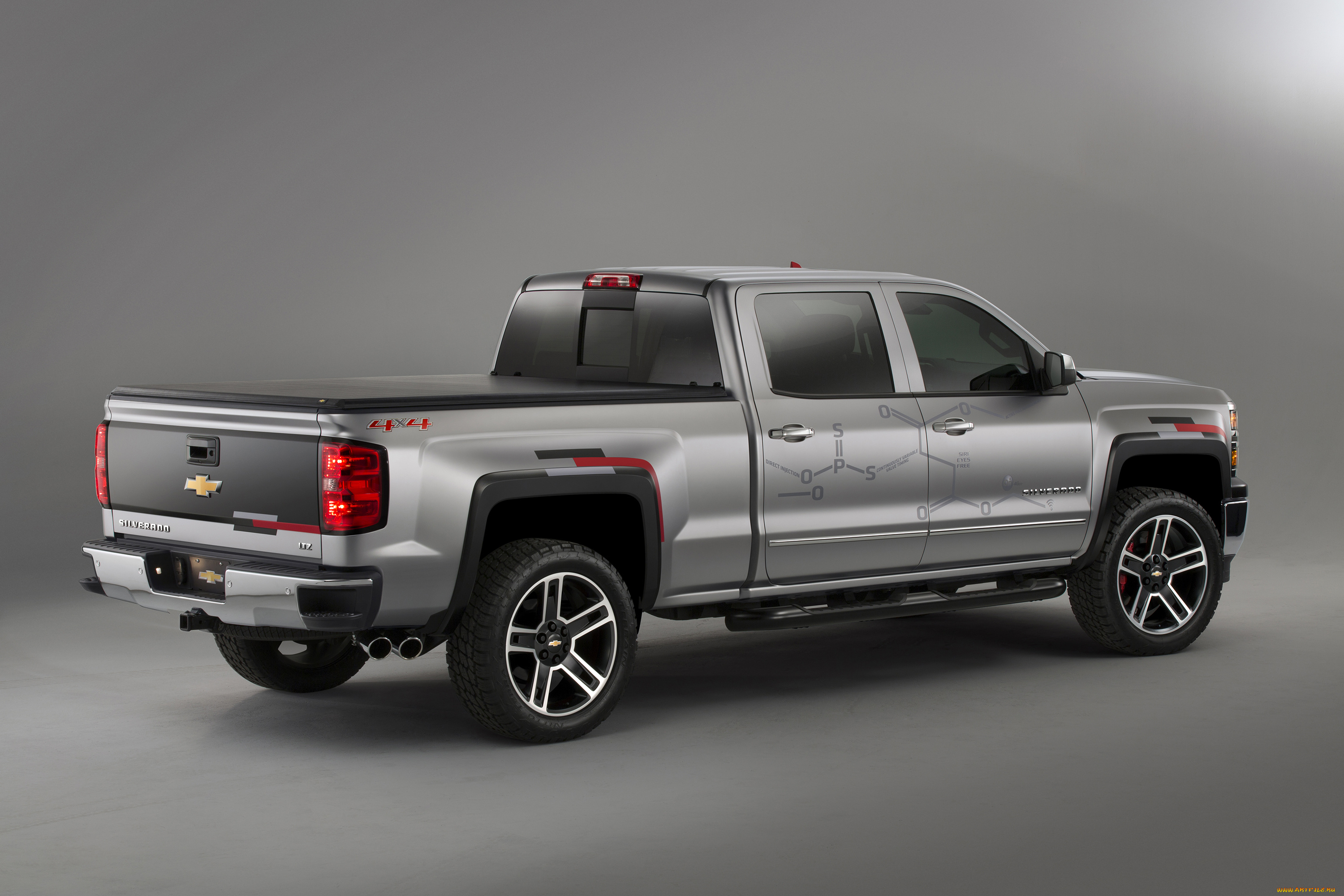 автомобили, chevrolet, 2014, серый, silverado, concept, toughnology