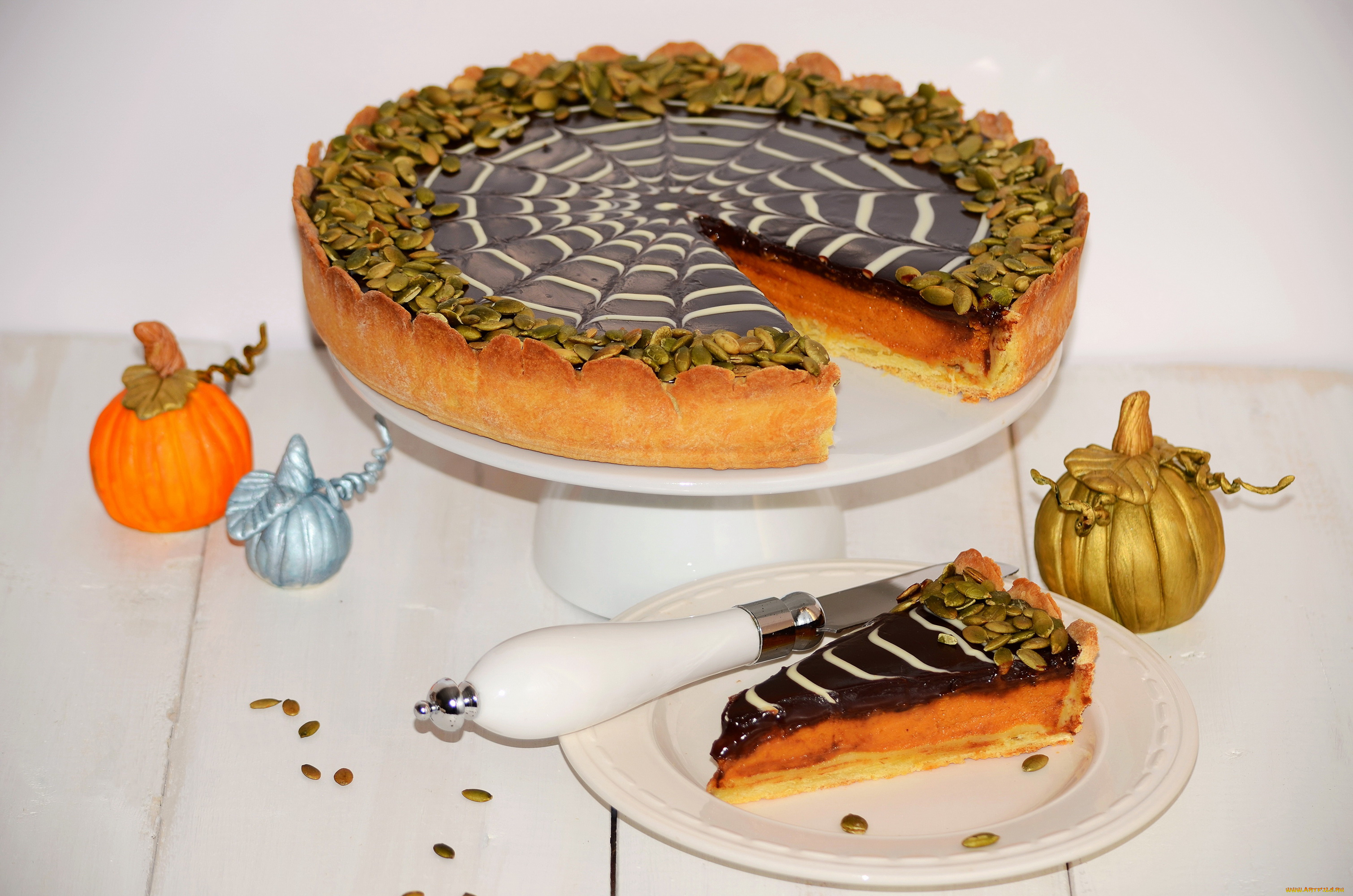 еда, торты, торт, тыква, украшения