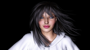 Картинка 3д+графика портрет+ portraits взгляд фон девушка