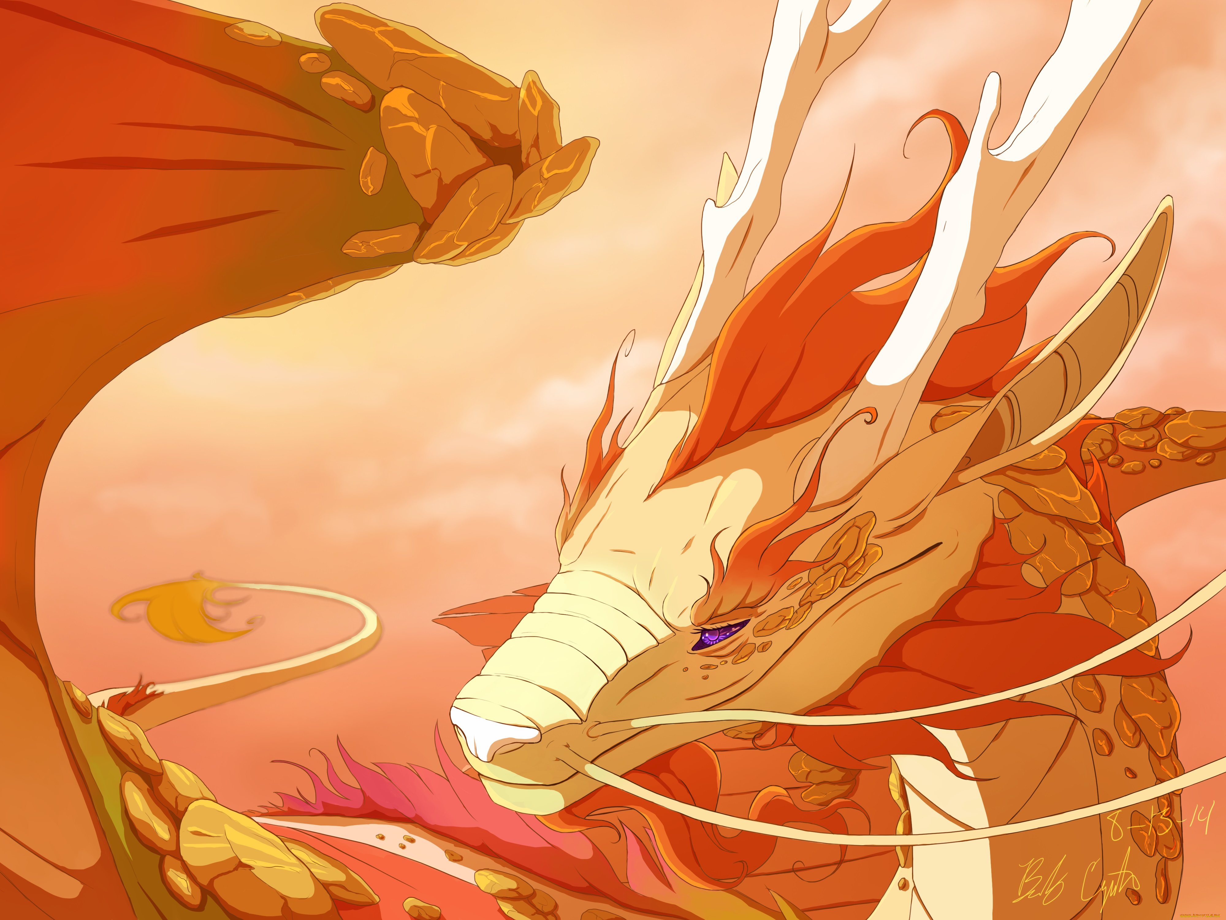 рисованные, животные, , сказочные, , мифические, фон, дракон