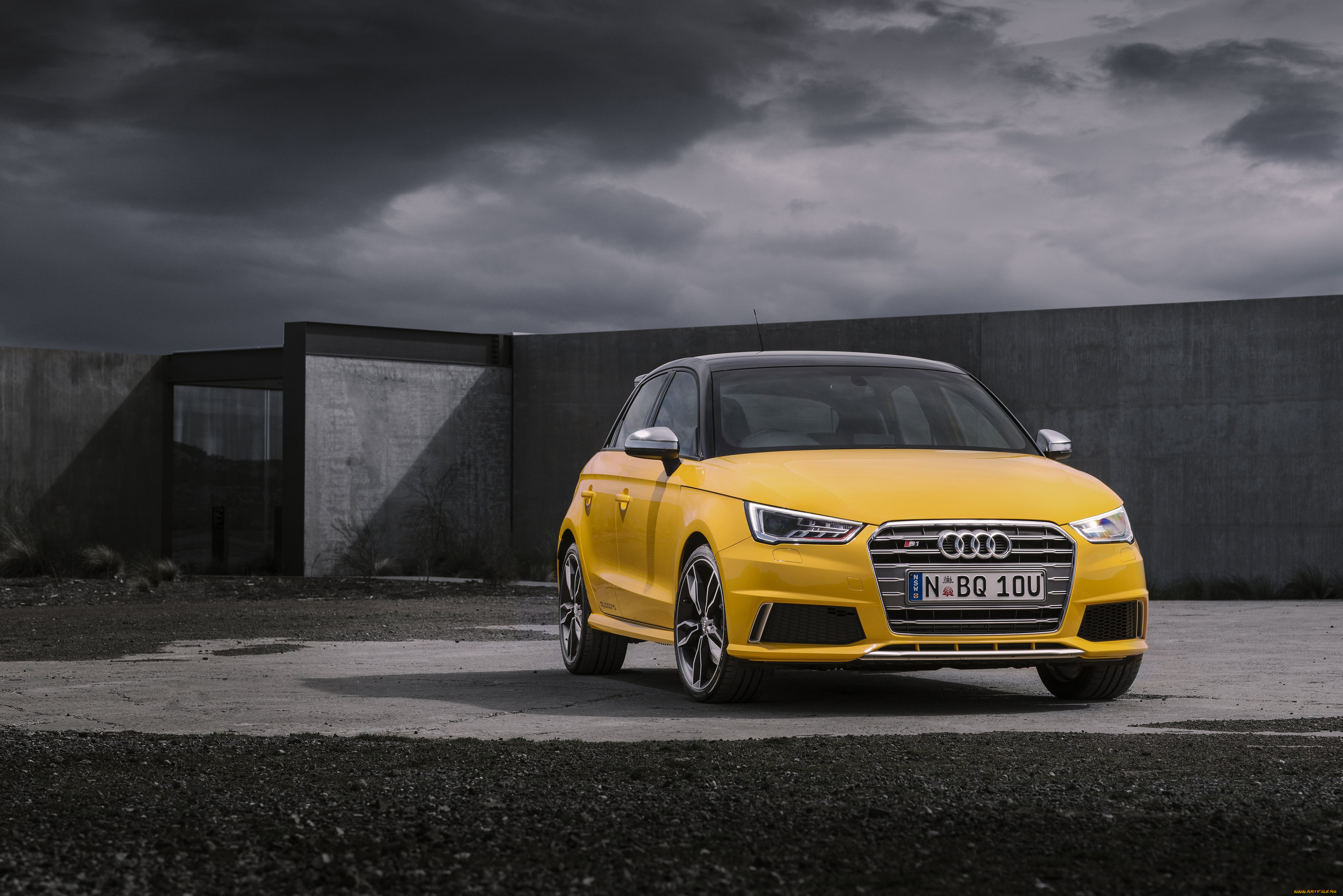 автомобили, audi, желтый, 2014г, au-spec, sportback, s1